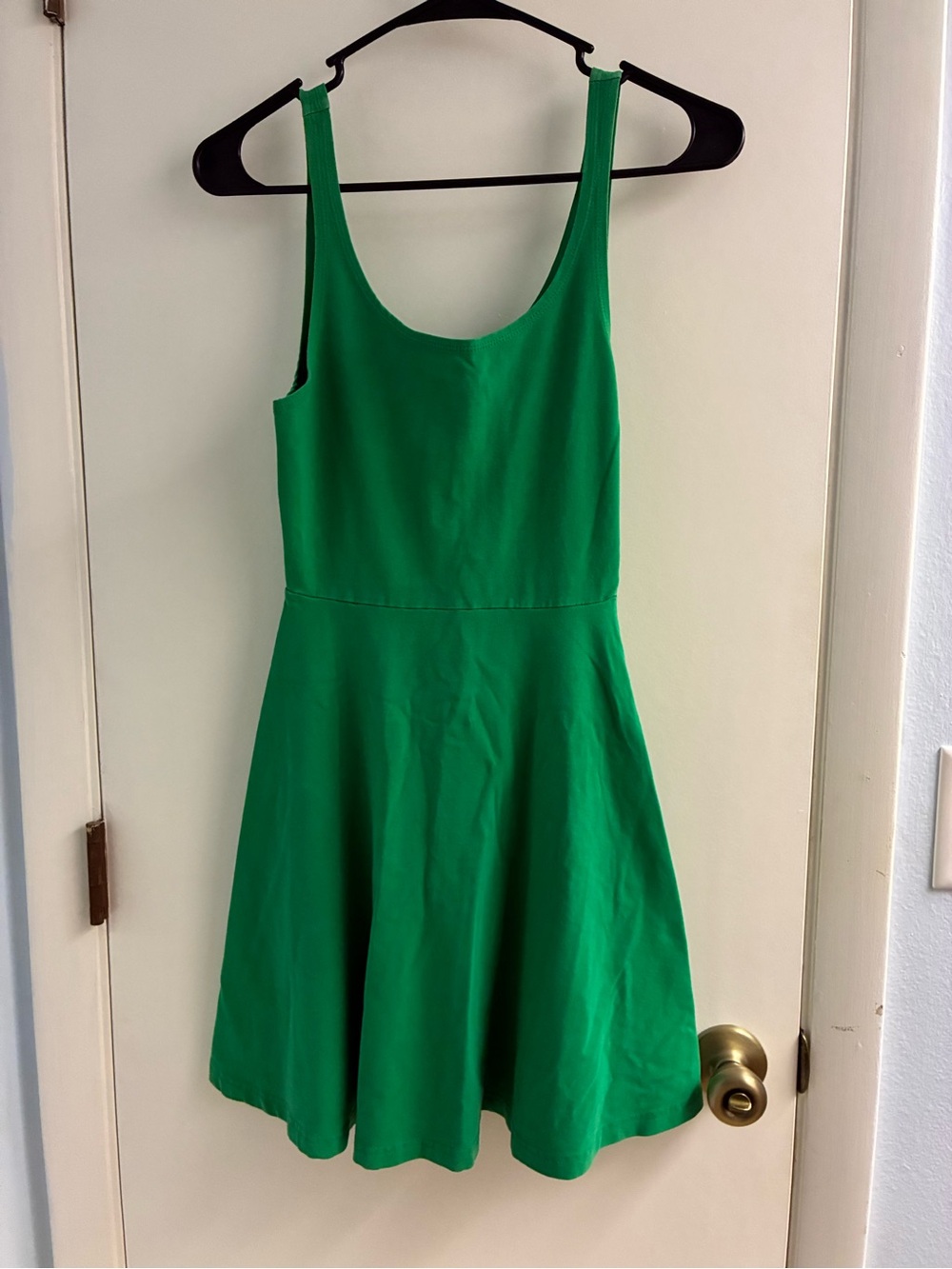 Express Vibrant Green Sleeveless Fit & Flare Mini Dress